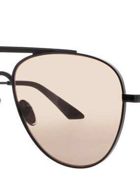 QUAY Unisex FREEFALL NO-NS-2241-Matte Black Aviator Frame/ Tan Lenses Sunglasses